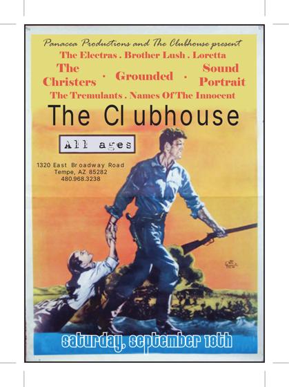 The Clubhouse gig flyer poster