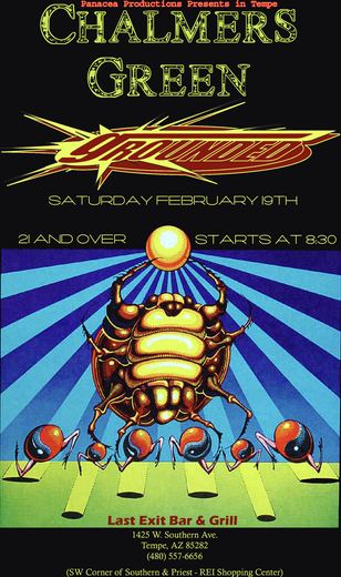 GROUNDED gig flyer, Last Exit, Tempe, Feb 19