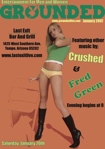 GROUNDED gig flyer, Last Exit, Tempe, Jan 20