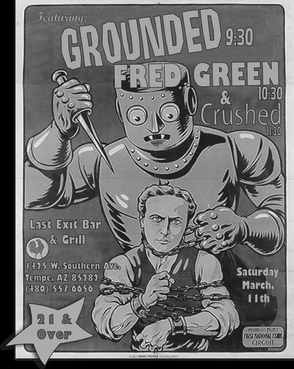 GROUNDED gig flyer, Last Exit, Tempe, Mar 11