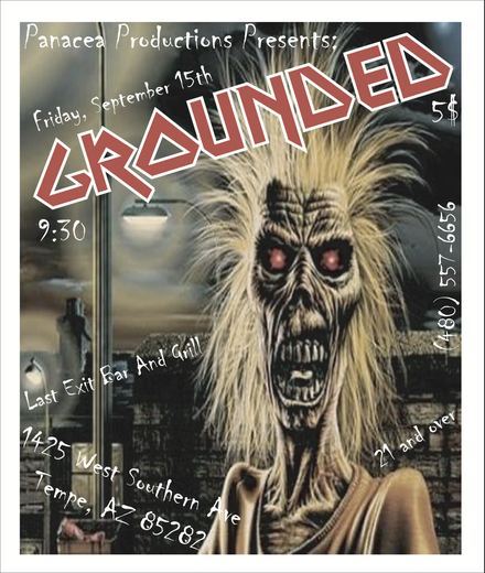 GROUNDED gig flyer, Last Exit, Tempe, Sep 15